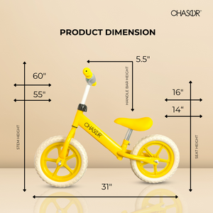 Chaser Racer Balance Bike 12" Straight and Curve Frame Balance Bike (EJK-07) in Rusty Green