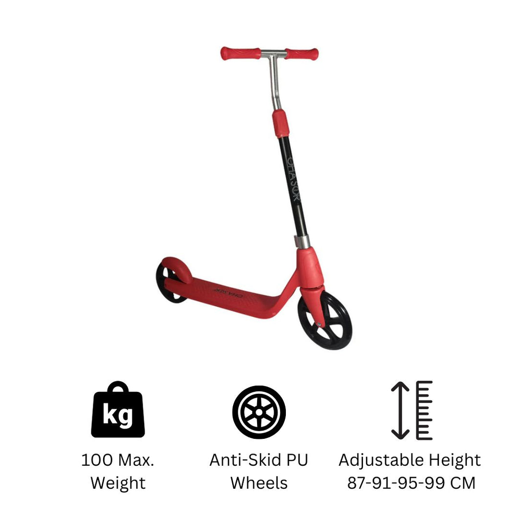 Chaser T1 Manual Kick Scooter for Kids, Teens to Adult Scooter -Red