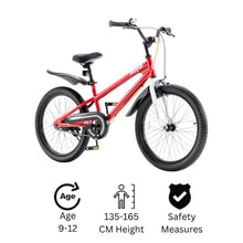 Load image into Gallery viewer, RoyalBaby Freestyle 7.0 Kids Bike 20&quot; for 8-12 Years Old (20B-GP) in Red