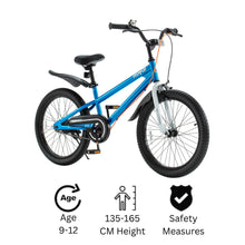 Load image into Gallery viewer, RoyalBaby Freestyle 7.0 Kids Bike 20&quot; for 8-12 Years Old (20B-GP) in Blue