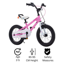 Load image into Gallery viewer, RoyalBaby Freestyle 7.0 Kids Bike 12&quot; for 2-5 Years Old (12B-GP) in Pink