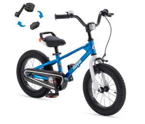 RoyalBaby EZ Freestyle 2 in 1 Balance Bike and Kids Pedal Bike 16'' (16-30)-Dark Blue