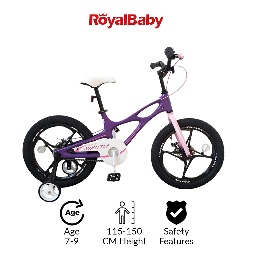 RoyalBaby Kids Bike 18 Purple for 6 9 Years Old Space Shuttle Magnesi RoyalBaby Philippines